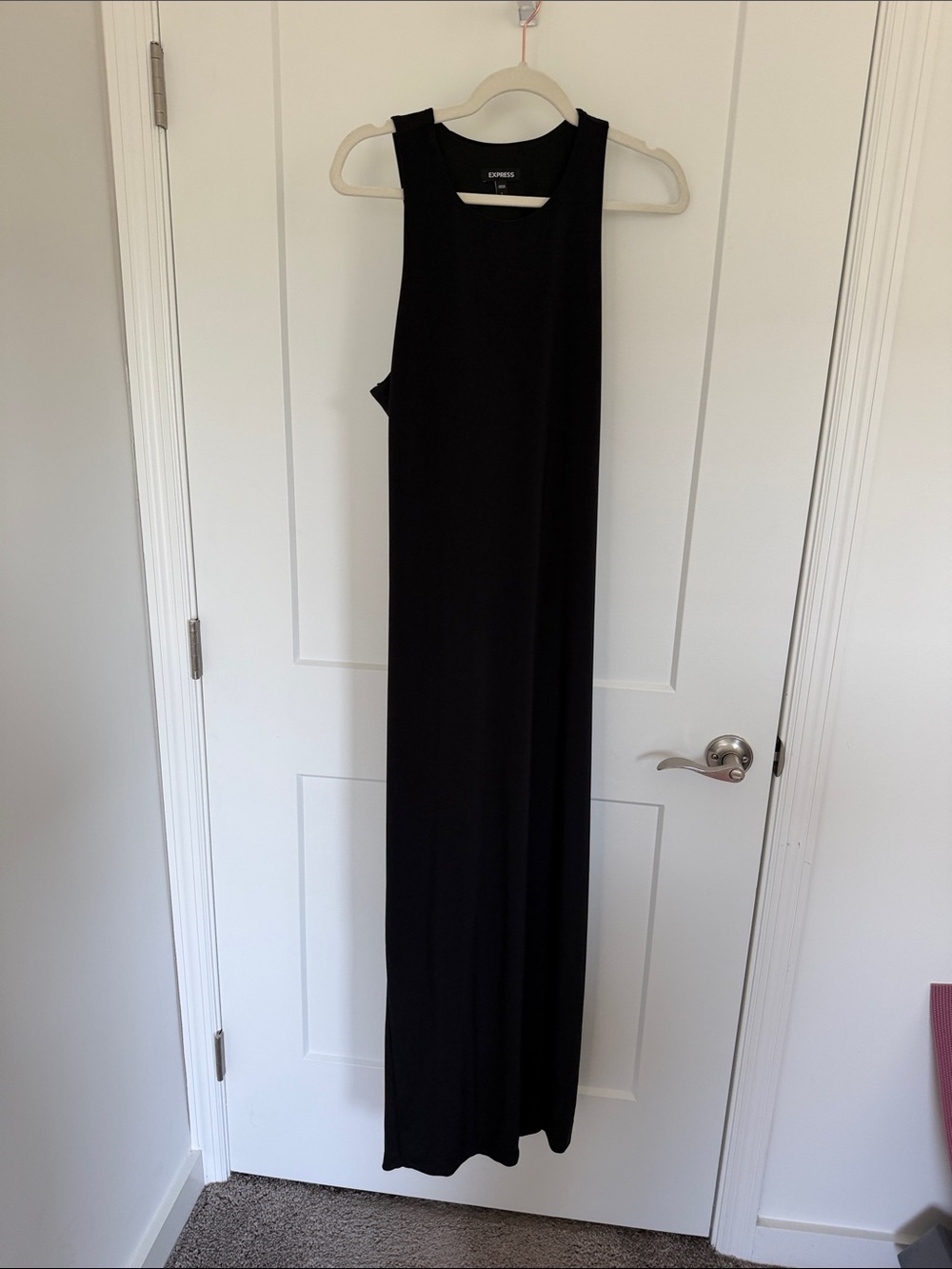 Express Black Sleeveless Maxi Slip Dress